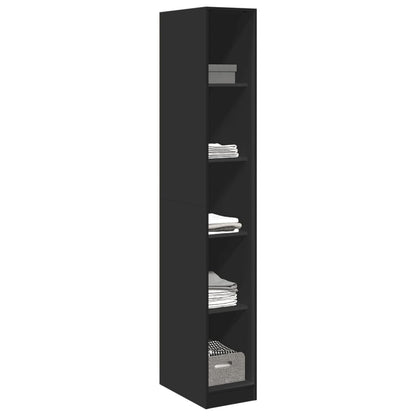 Armadio Nero 30x50x200 cm in Legno tecnico