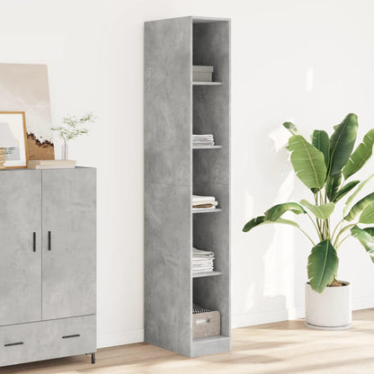 Armadio Grigio Cemento 30x50x200 cm in Legno tecnico
