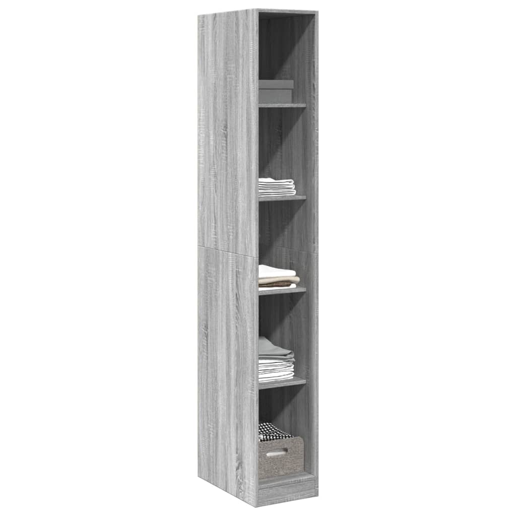 Armadio Grigio Sonoma 30x50x200 cm in Legno tecnico