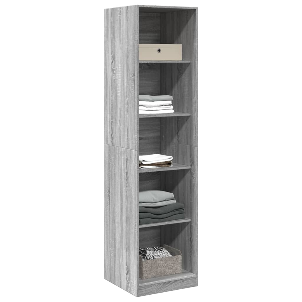 Armadio Grigio Sonoma 50x50x200 cm in Legno tecnico