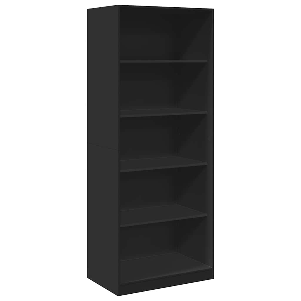 Armadio Nero 80x50x200 cm in Legno tecnico
