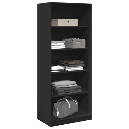 Armadio Nero 80x50x200 cm in Legno tecnico