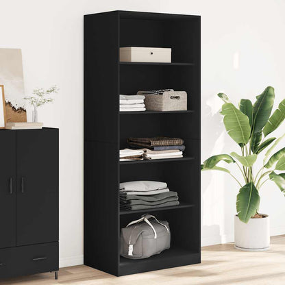 Armadio Nero 80x50x200 cm in Legno tecnico