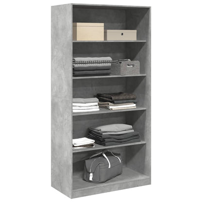 Armadio Grigio Cemento 100x50x200 cm in Legno tecnico