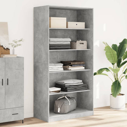 Armadio Grigio Cemento 100x50x200 cm in Legno tecnico