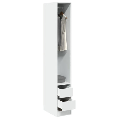 Armadio Bianco 30x50x200 cm in Legno Multistrato
