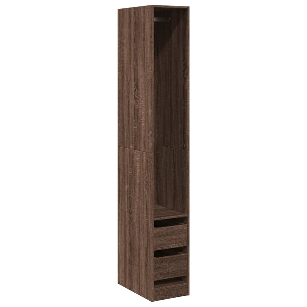 Armadio Rovere Marrone 30x50x200 cm in Legno Multistrato