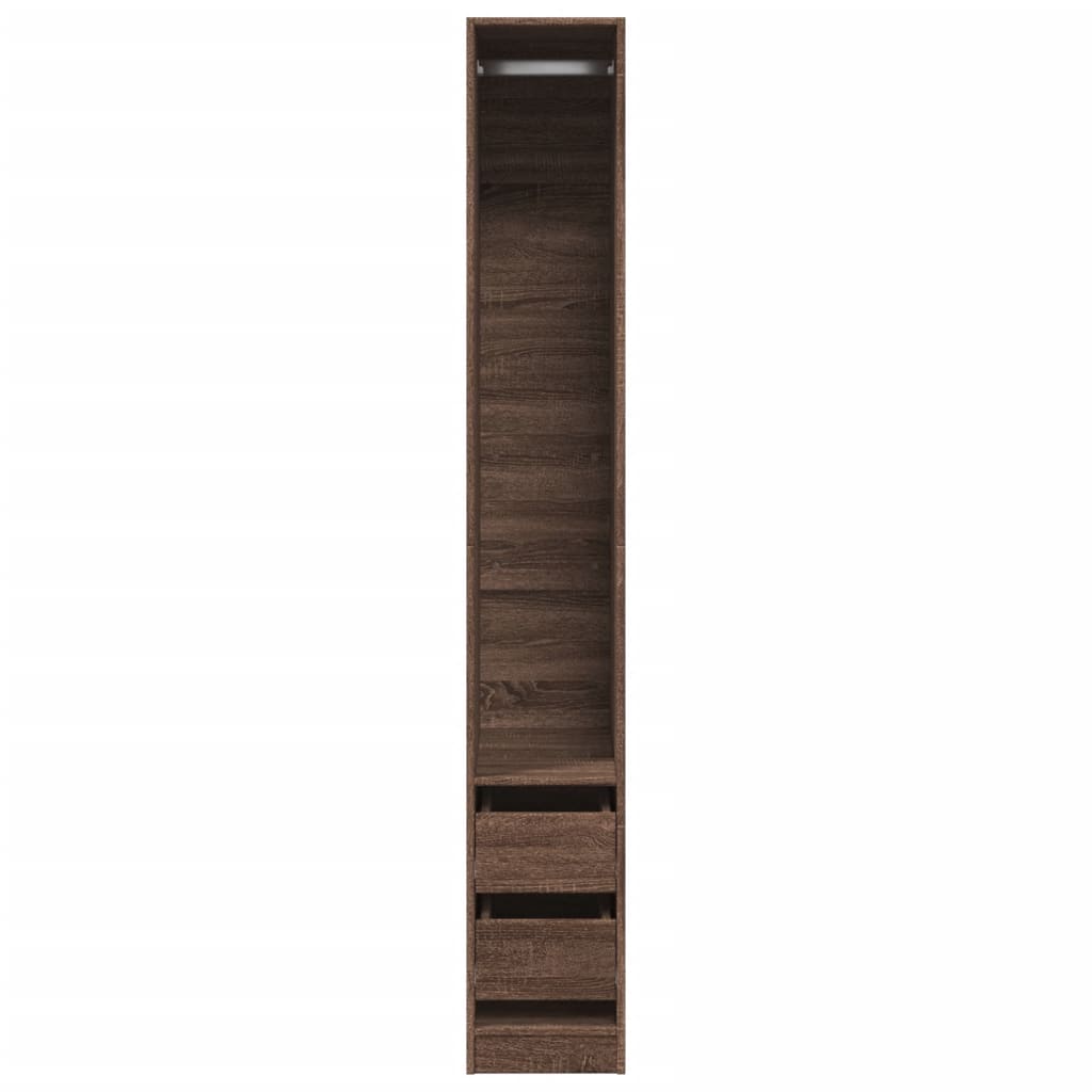 Armadio Rovere Marrone 30x50x200 cm in Legno Multistrato