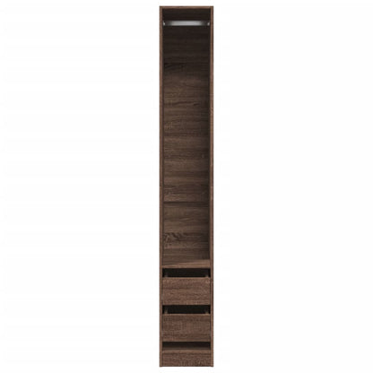 Armadio Rovere Marrone 30x50x200 cm in Legno Multistrato