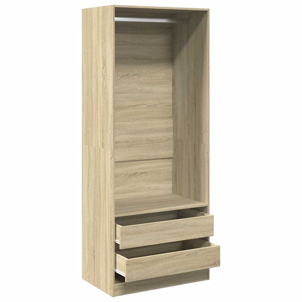 Armadio Rovere Sonoma 80x50x200 cm in Legno Multistrato