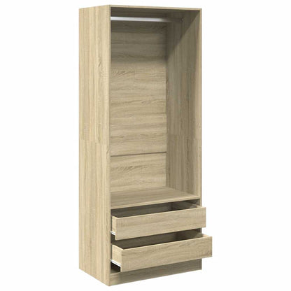 Armadio Rovere Sonoma 80x50x200 cm in Legno Multistrato