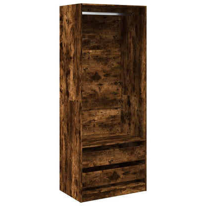Armadio Rovere Fumo 80x50x200 cm in Legno Multistrato