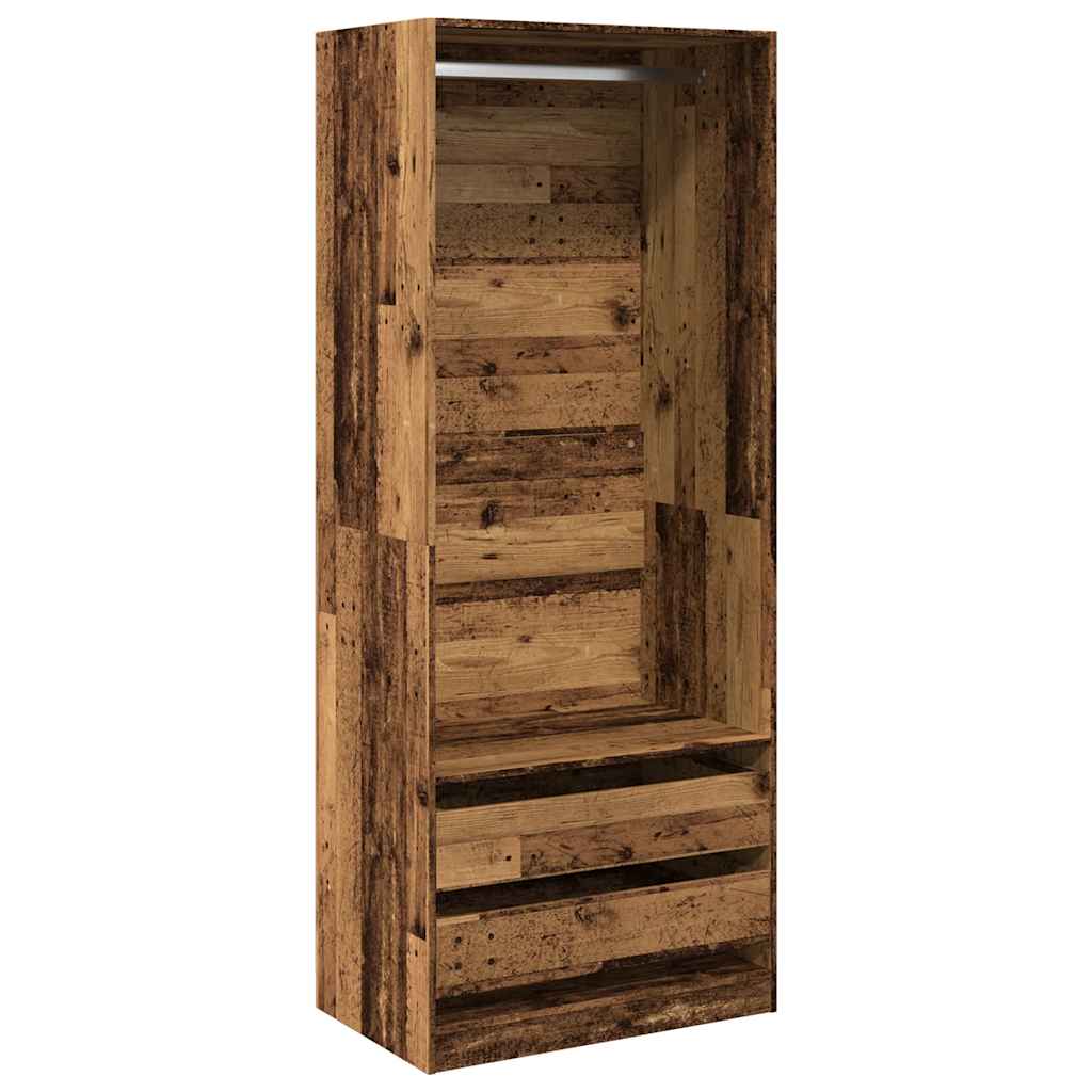 Armadio Legno Antico 80x50x200 cm in Legno Multistrato