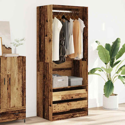 Armadio Legno Antico 80x50x200 cm in Legno Multistrato