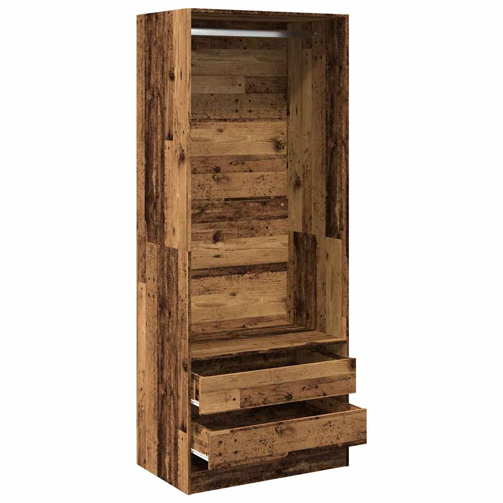 Armadio Legno Antico 80x50x200 cm in Legno Multistrato