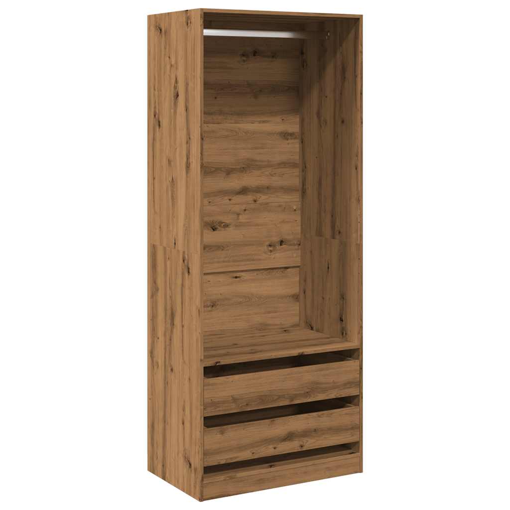 Armadio Rovere Artigianale 80x50x200 cm in Legno Multistrato