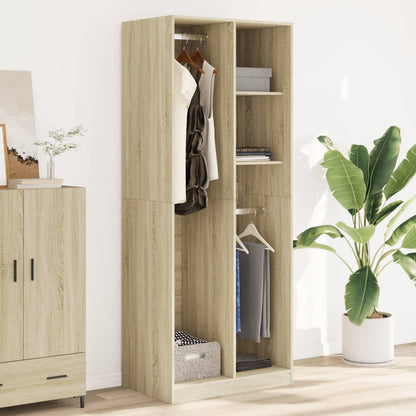 Armadio Rovere Sonoma 80x50x200 cm in Legno Multistrato