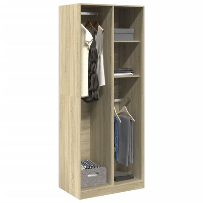 Armadio Rovere Sonoma 80x50x200 cm in Legno Multistrato