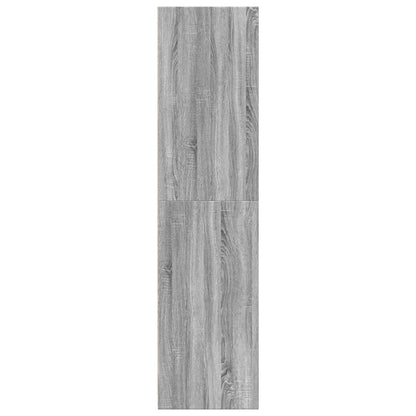 Armadio Grigio Sonoma 80x50x200 cm in Legno Multistrato