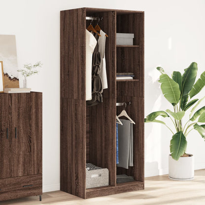 Armadio Rovere Marrone 80x50x200 cm in Legno Multistrato