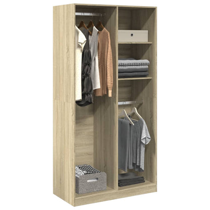 Armadio Rovere Sonoma 100x50x200 cm in Legno Multistrato