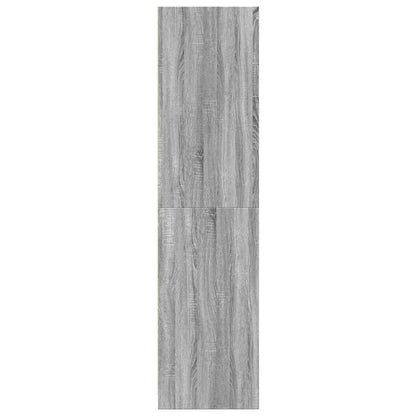 Armadio Grigio Sonoma 50x50x200 cm in Legno Multistrato
