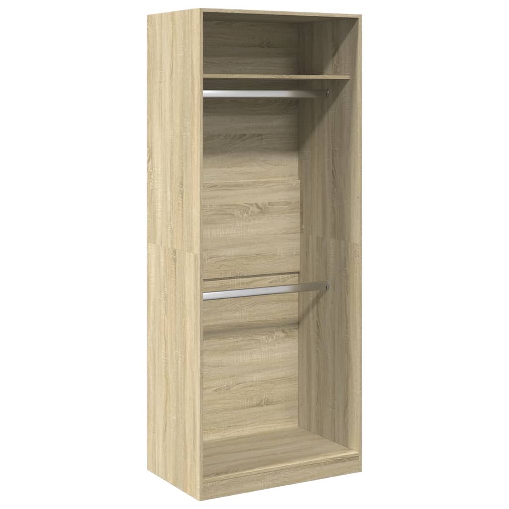 Armadio Rovere Sonoma 80x50x200 cm in Legno Multistrato