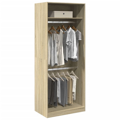 Armadio Rovere Sonoma 80x50x200 cm in Legno Multistrato