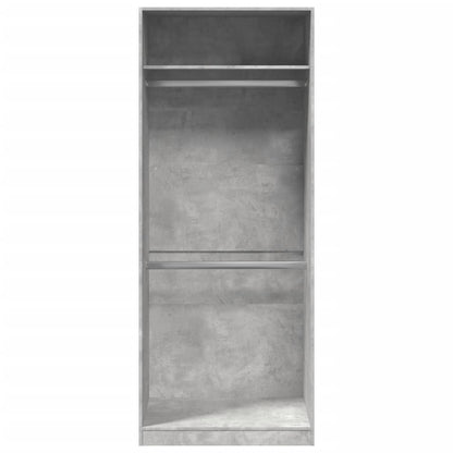 Armadio Grigio Cemento 80x50x200 cm in Legno Multistrato