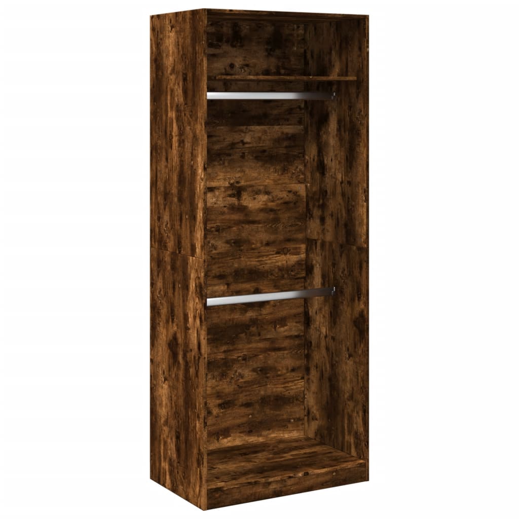 Armadio Rovere Fumo 80x50x200 cm in Legno Multistrato
