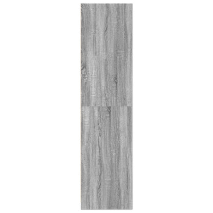 Armadio Grigio Sonoma 80x50x200 cm in Legno Multistrato