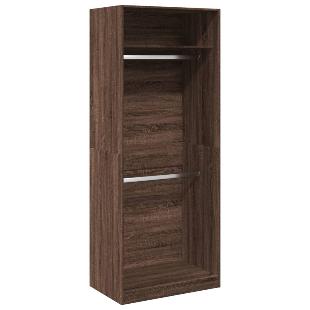 Armadio Rovere Marrone 80x50x200 cm in Legno Multistrato