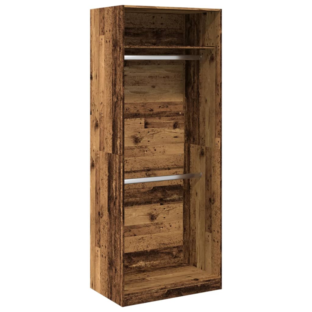 Armadio Legno Antico 80x50x200 cm in Legno Multistrato