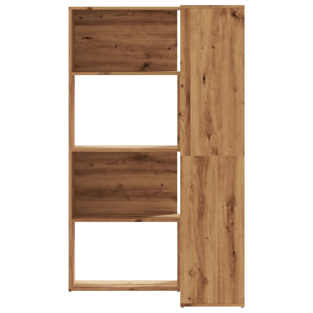 Libreria 4 Ripiani Rovere Artigianale 85x85x140 cm Truciolare