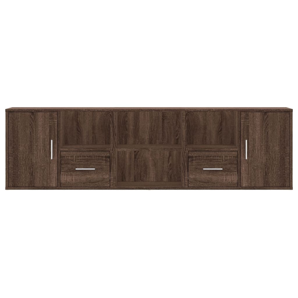 Mobile Angolare Rovere Marrone 160x40x45 cm in Truciolato