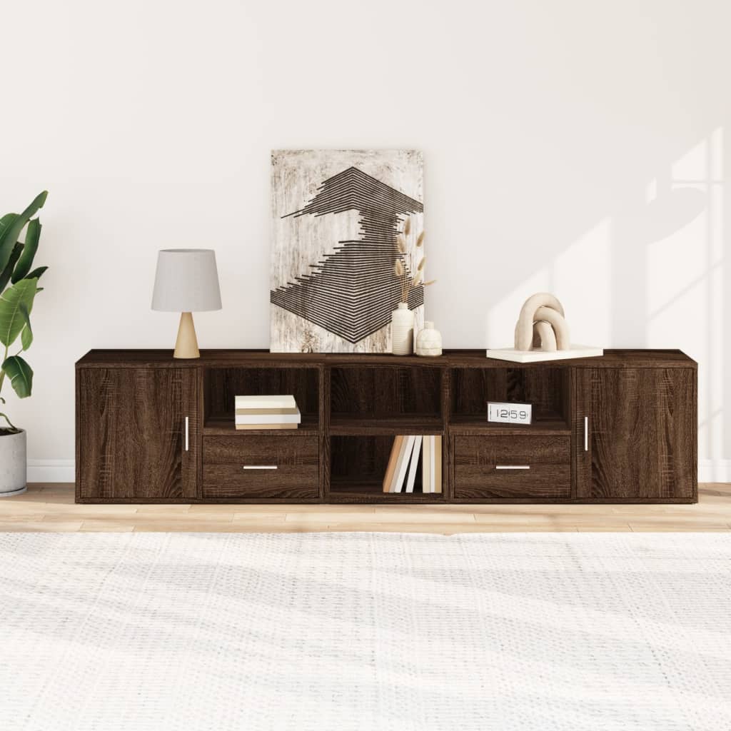 Mobile Angolare Rovere Marrone 200x40x45 cm in Truciolato