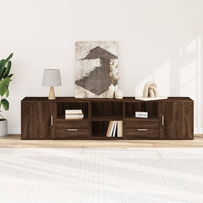 Mobile Angolare Rovere Marrone 200x40x45 cm in Truciolato