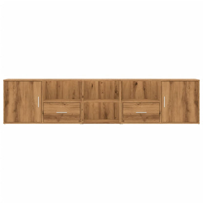 Mobile Angolare Rovere Artigianale 200x40x45 cm in Truciolato