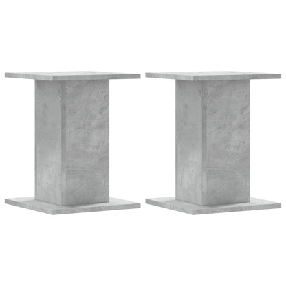 Supporti per Piante 2 pz Grigio Cemento 30x30x50 cm Truciolato