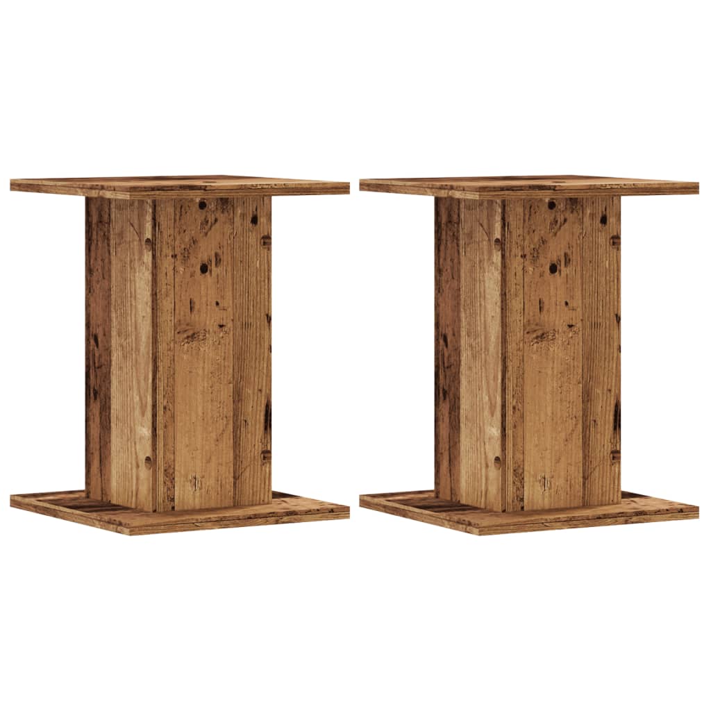 Supporti per Piante 2 pz Legno Vecchio 30x30x40 cm Truciolato