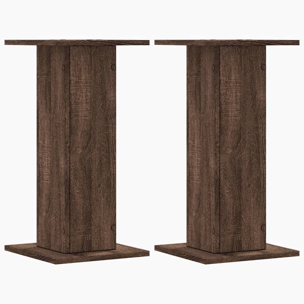 Supporti per Piante 2 pz Rovere Marrone 30x30x60 cm Truciolato