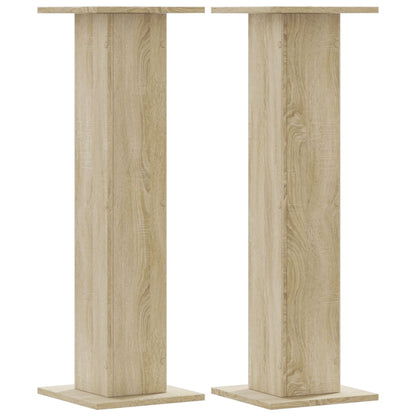 Supporti per Piante 2 pz Rovere Sonoma 30x30x95cm in Truciolato