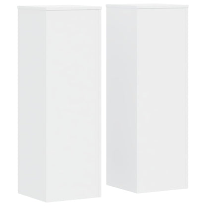 Supporti per Piante 2 pz Bianchi 33x33x100 cm Legno Multistrato