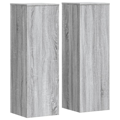 Supporti per Piante 2 pz Grigio Sonoma 33x33x100 cm Multistrato