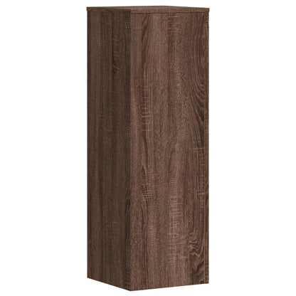 Supporti per Piante 2 pz Rovere Marrone 33x33x100cm Multistrato