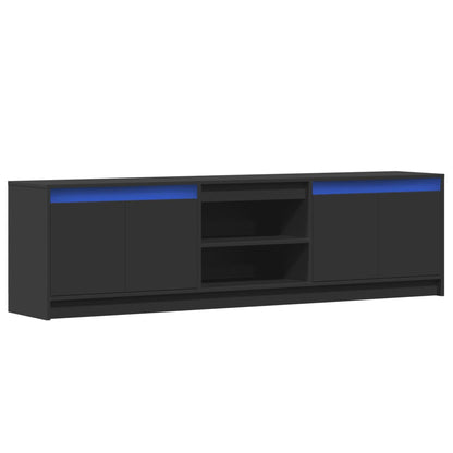 Mobile Porta TV con LED Nero 180x34x50cm in Truciolato
