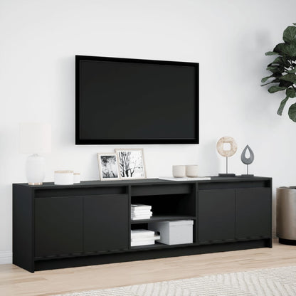 Mobile Porta TV con LED Nero 180x34x50cm in Truciolato