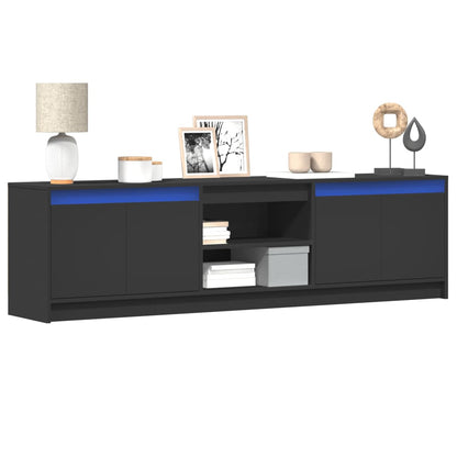 Mobile Porta TV con LED Nero 180x34x50cm in Truciolato