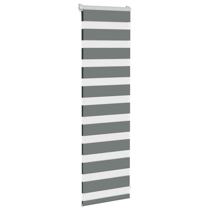 Tenda Zebra Grigio Scuro Larghezza Tessuto 35,9 cm Poliestere