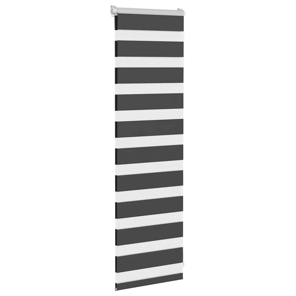 Tenda a Rullo Zebra Nero Larghezza Tessuto 45,9 cm Poliestere